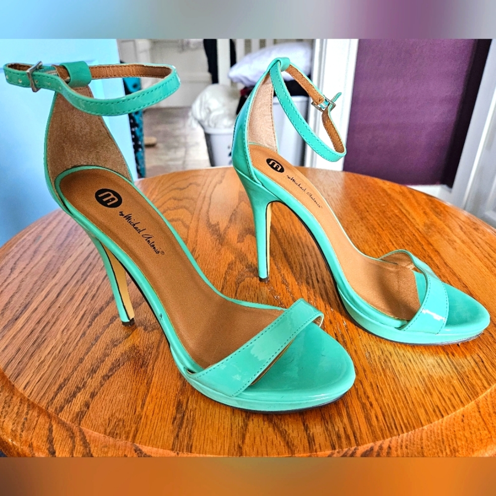 Seafoam green stilettos